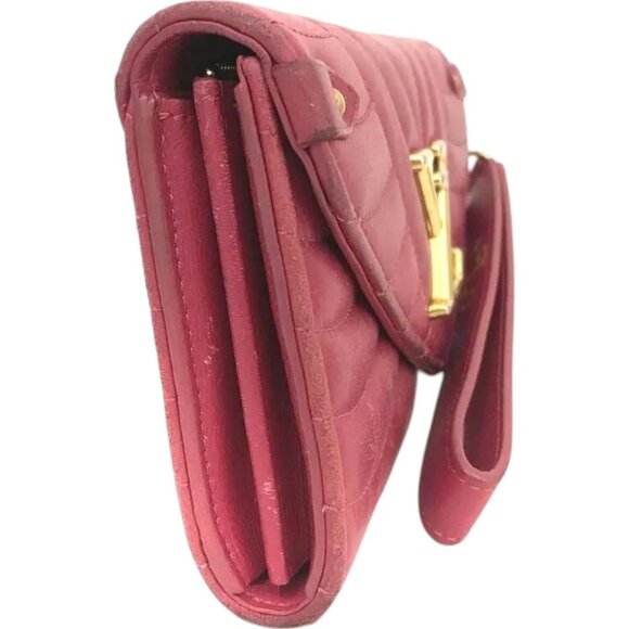 642340BS (X5) Louis Vuitton Wallet Long New Wave Pink Leather - Picture 4 of 10